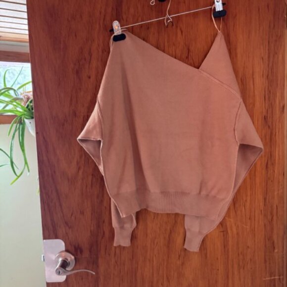 Dusty Rose Asymmetrical Sweater - Picture 3 of 4